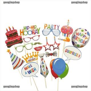 Gj♫ set 18 phụ kiện trang trí tiệc sinh nhật cho bé