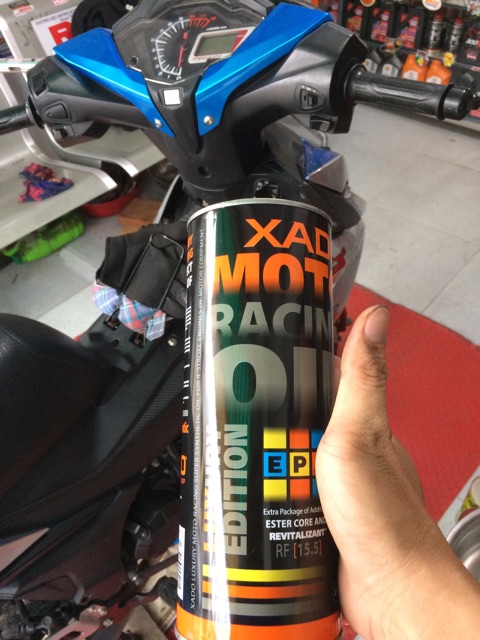 Combo Nhớt Xado Luxury Moto Racing Oil 10W-40 Tặng Phụ Gia Liqui Moly