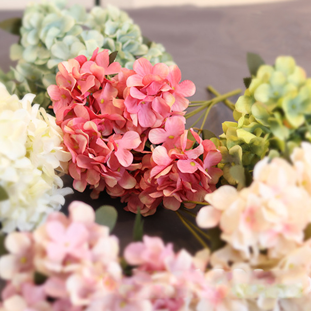 Bó 6 Hoa Cẩm Tú Cầu Nhân Tạo Bằng Lụa Sống Động Dùng Trang Trí