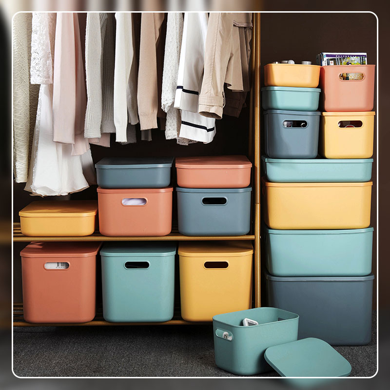 Hộp Nhựa JUJIAJIA Có Nắp Đựng Đồ Lặt Vặt/Bánh Ăn Vặt/Mỹ Phẩm Để Bàn