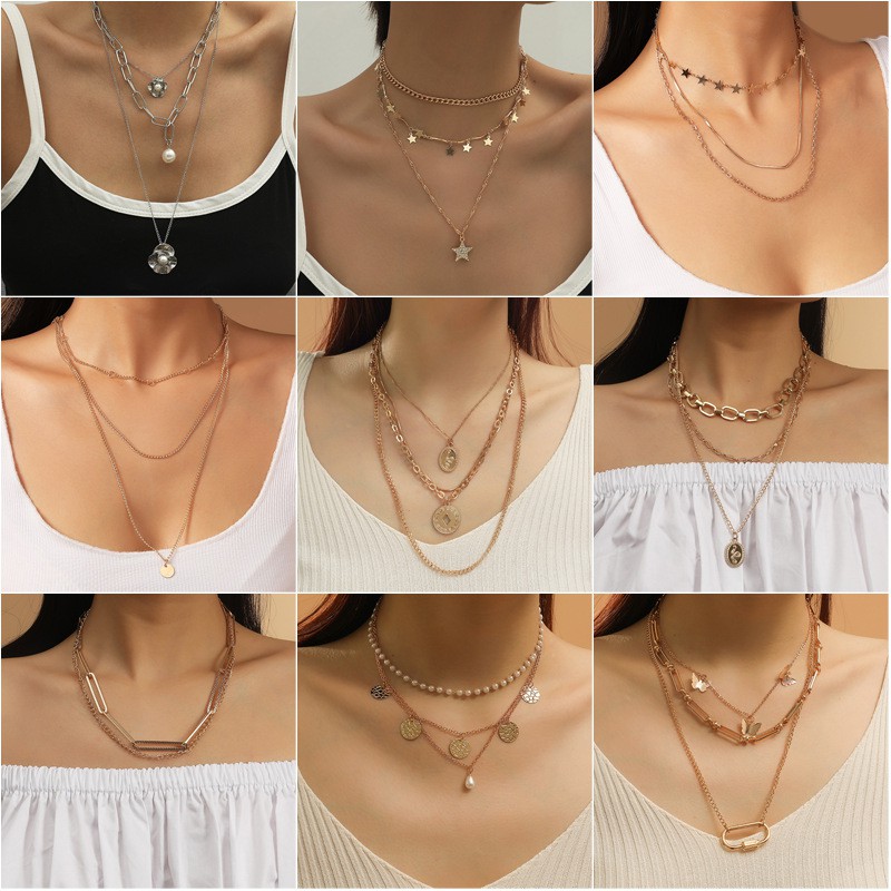 Dây chuyền nhiều lớp thanh lịch cho nữ