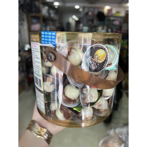 HỦ 100 Bánh Quy socola viên Star Cup Thái Lan 780gr