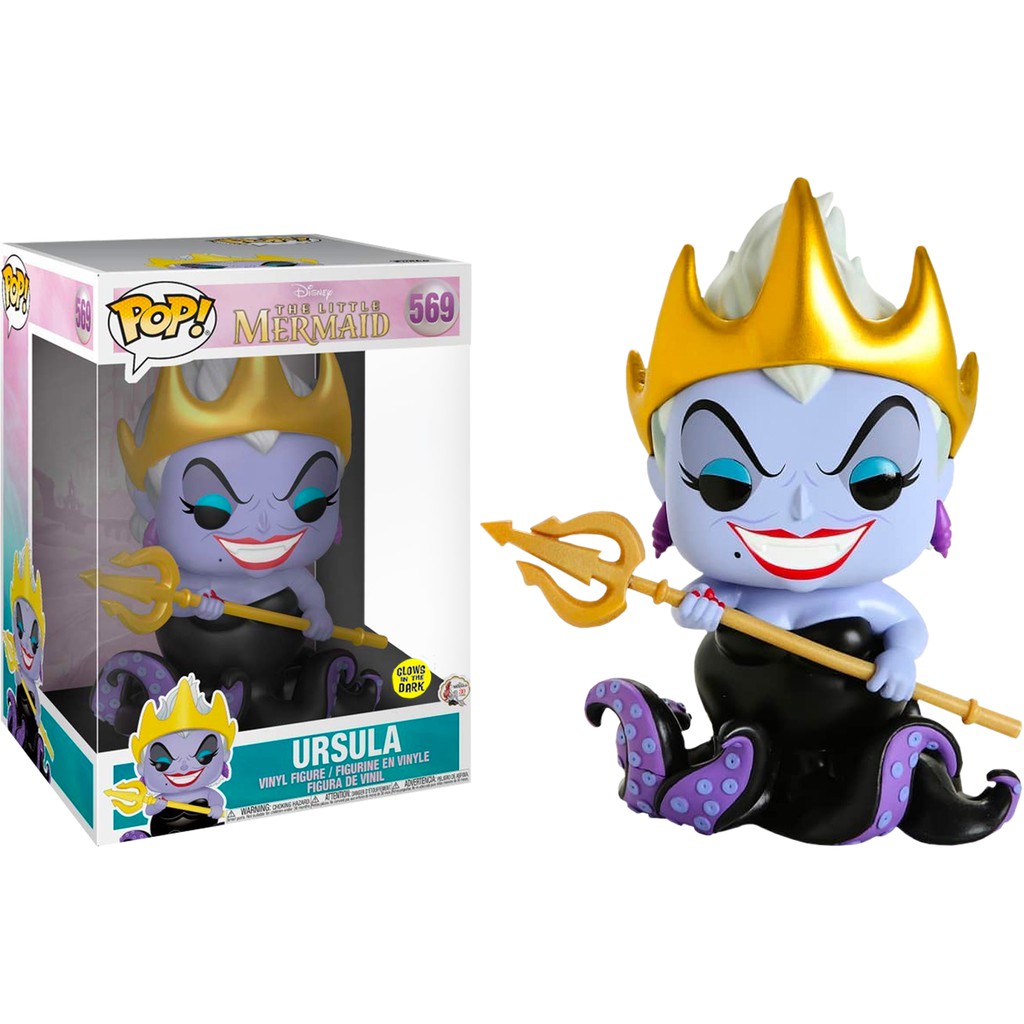 [New Box 8/10] Mô hình nhân vật Funko Pop! Disney: Little Mermaid - Ursula bản lớn 10 inch #569