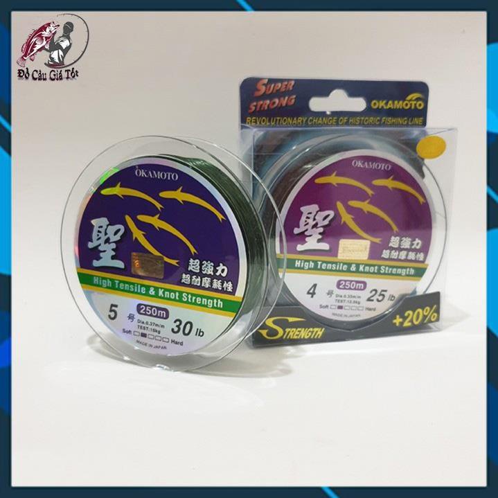 [Chất Lượng] Cước Câu Cá Okamoto 300m, Cước 4 Con Cá, Cước Làm Thẻo Trục Câu Đài, Cước Câu Lục Lăng Xê Đủ Size