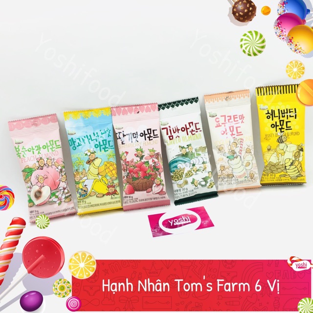 [6 Loại] Hạnh Nhân Hàn Quốc Tom's Farm 30gr