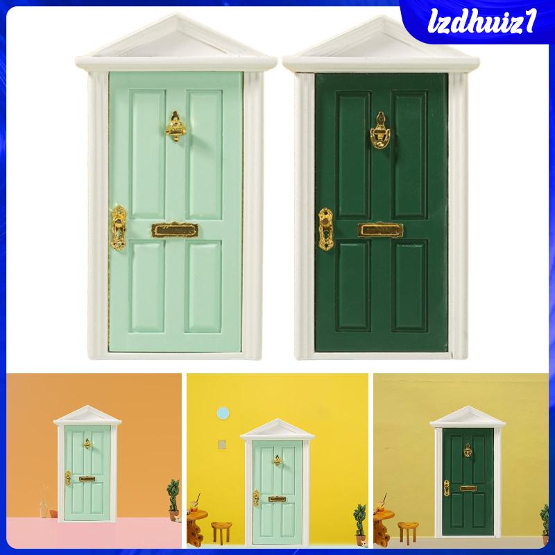 Mô Hình Cửa Mini 1 / 12 Dùng Trang Trí Tiểu Cảnh Độc Đáo