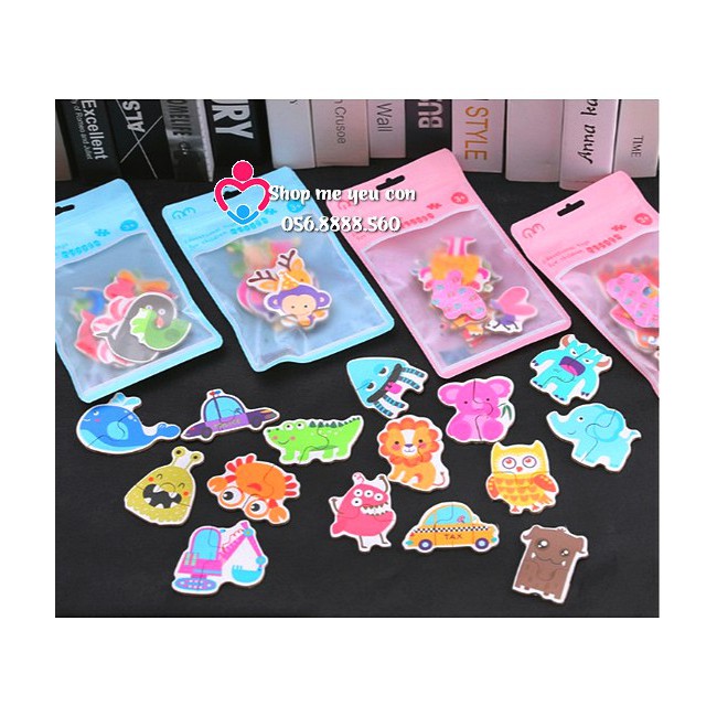 Đồ chơi xếp hình 2 miếng SHAPES PUZZLE hộp sắt GHÉP HÌNH LEVEL 1