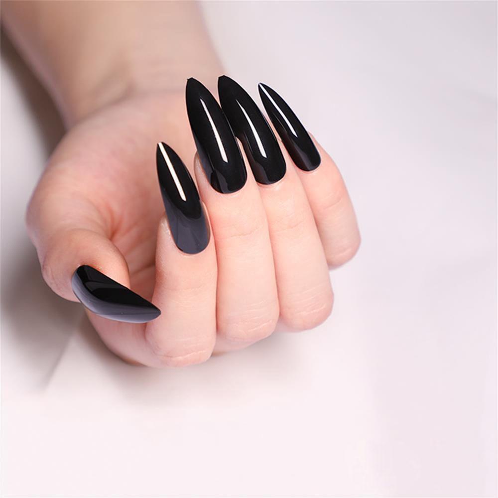 NIUYOU Bộ 24 Móng Tay Giả Nối Dài Trang Trí Nghệ Thuật