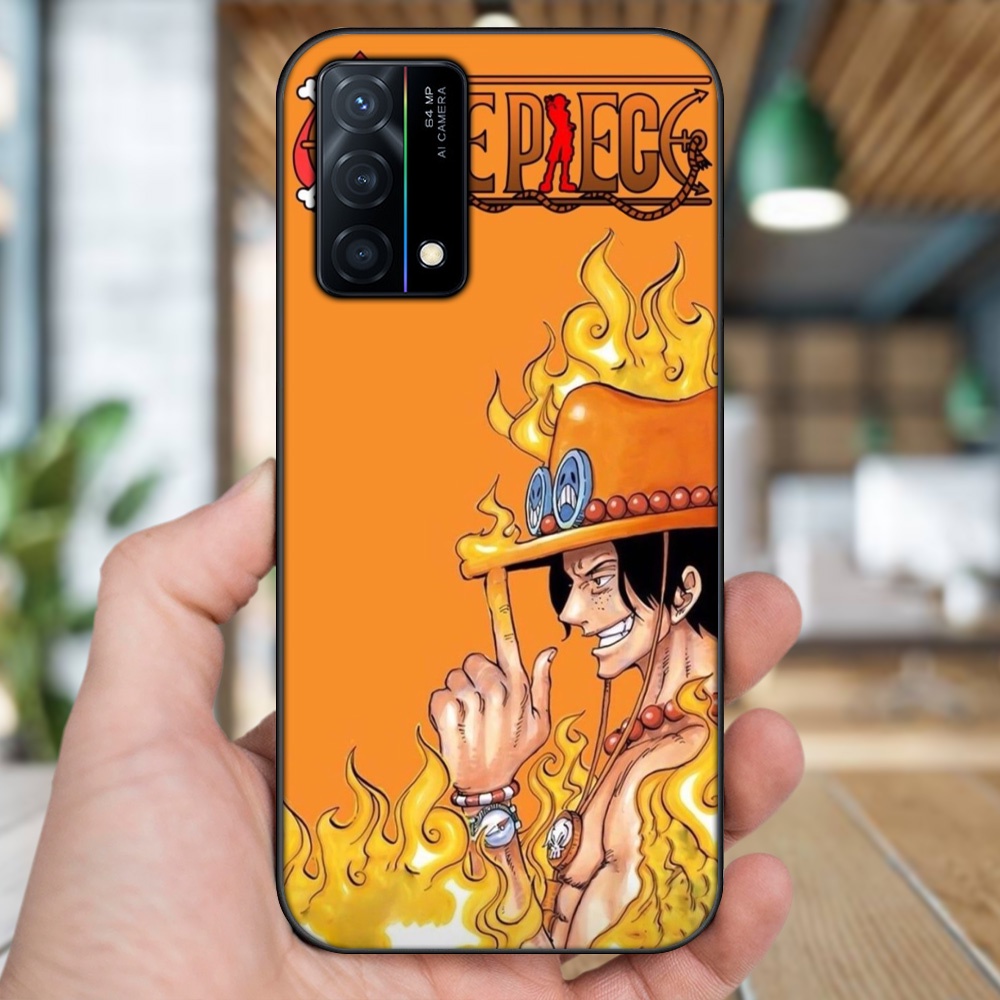 Ốp lưng Oppo K9 viền đen in hình Ace One Piece