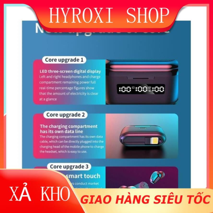 Tai nghe Bluetooth 5.1 True Wireless không dây TWS CSR nút cảm ứng kháng nước thể thao stereo V8S HYROXISHOP