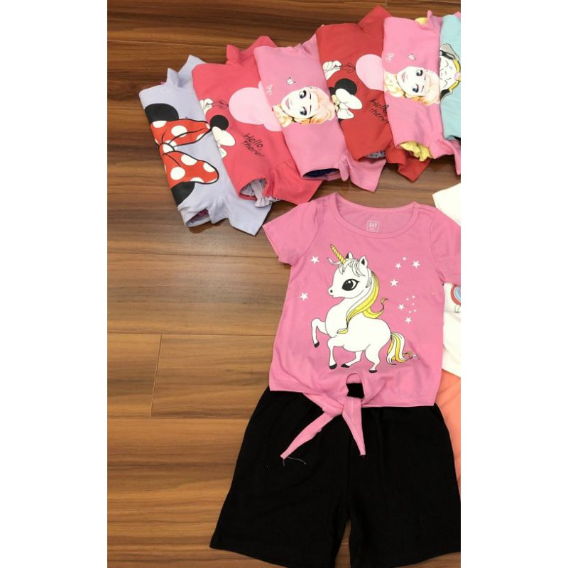 Bộ cotton ngắn bé gái Gap VNXK