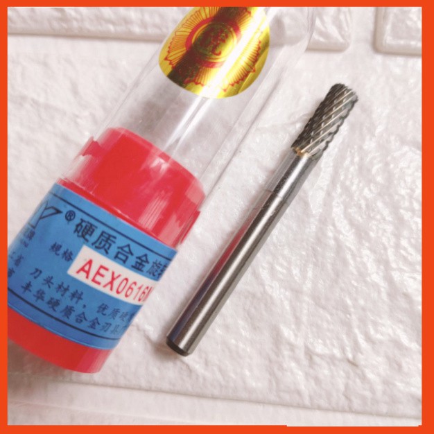 Mũi mài hợp kim hình trụ AEX 6mm / đầu mài hợp kim/ mũi doa hợp kim vonfram, phay, điêu khắc gỗ, nhôm, đồng, hợp kim