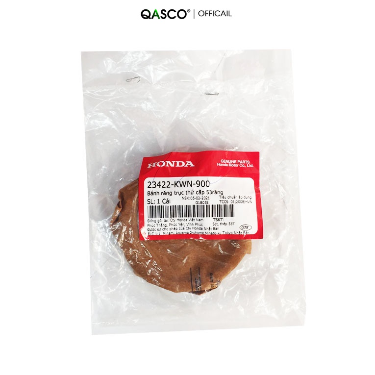 Bánh răng trục thứ cấp HONDA AB 125 / Pcx 125 / Sh 125 / Sh Mode  (53 răng)  QA(23422KWN900)