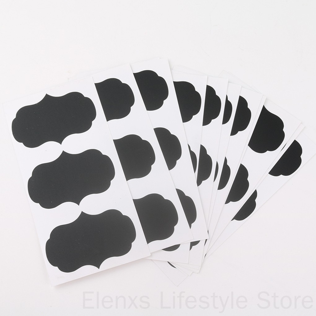 Bộ 36 Nhãn Dán Dạng Bảng Đen Viết Phấn