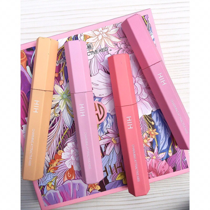 Set 4 son kem bóng HIH CHARMING ATTRACTIVE KISS siêu xinh | BigBuy360 - bigbuy360.vn
