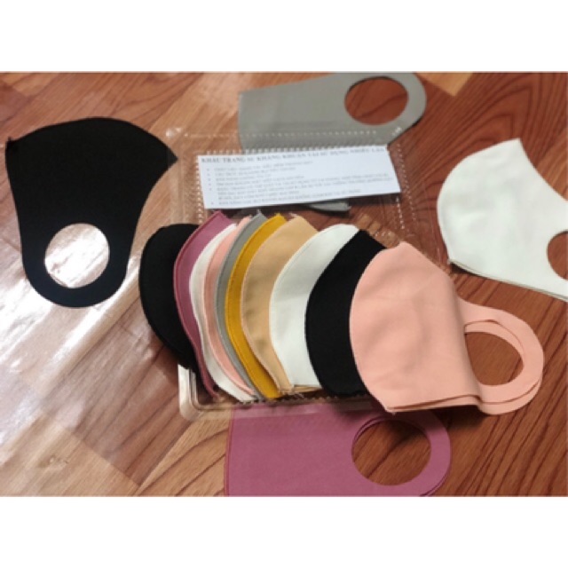 mix 10 cái khẩu trang vải su 10 màu | BigBuy360 - bigbuy360.vn