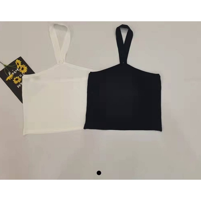 DUNEA Áo Tank Top Màu Đen Trễ Vai Thiết Kế Quyến Rũ Thời Trang Cho Nữ