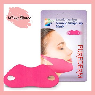 [PUREDERM] Mặt nạ thon gọn cằm, xóa nọng Vline Lovely Design Miracle Shape-up Mask 8g