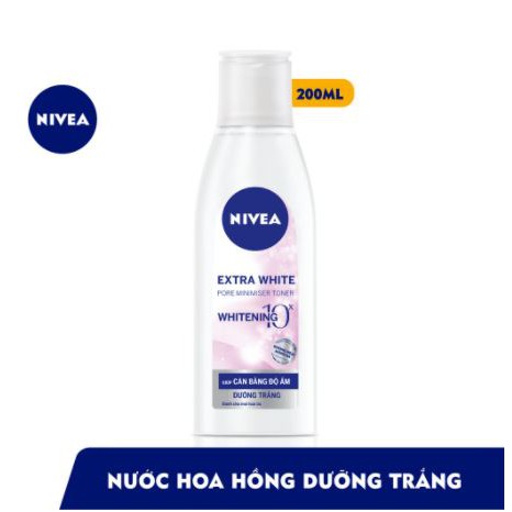 Nước hoa hồng NIVEA Extra White dưỡng trắng da & se khít lỗ chân lông (200ml)