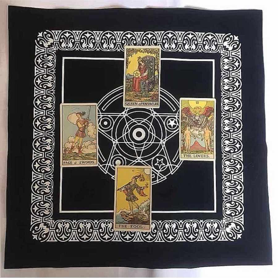 Thảm khăn trải bài tarot cao cấp 50cm x 50cm dùng cho bài Tarot Oracle Lenormand