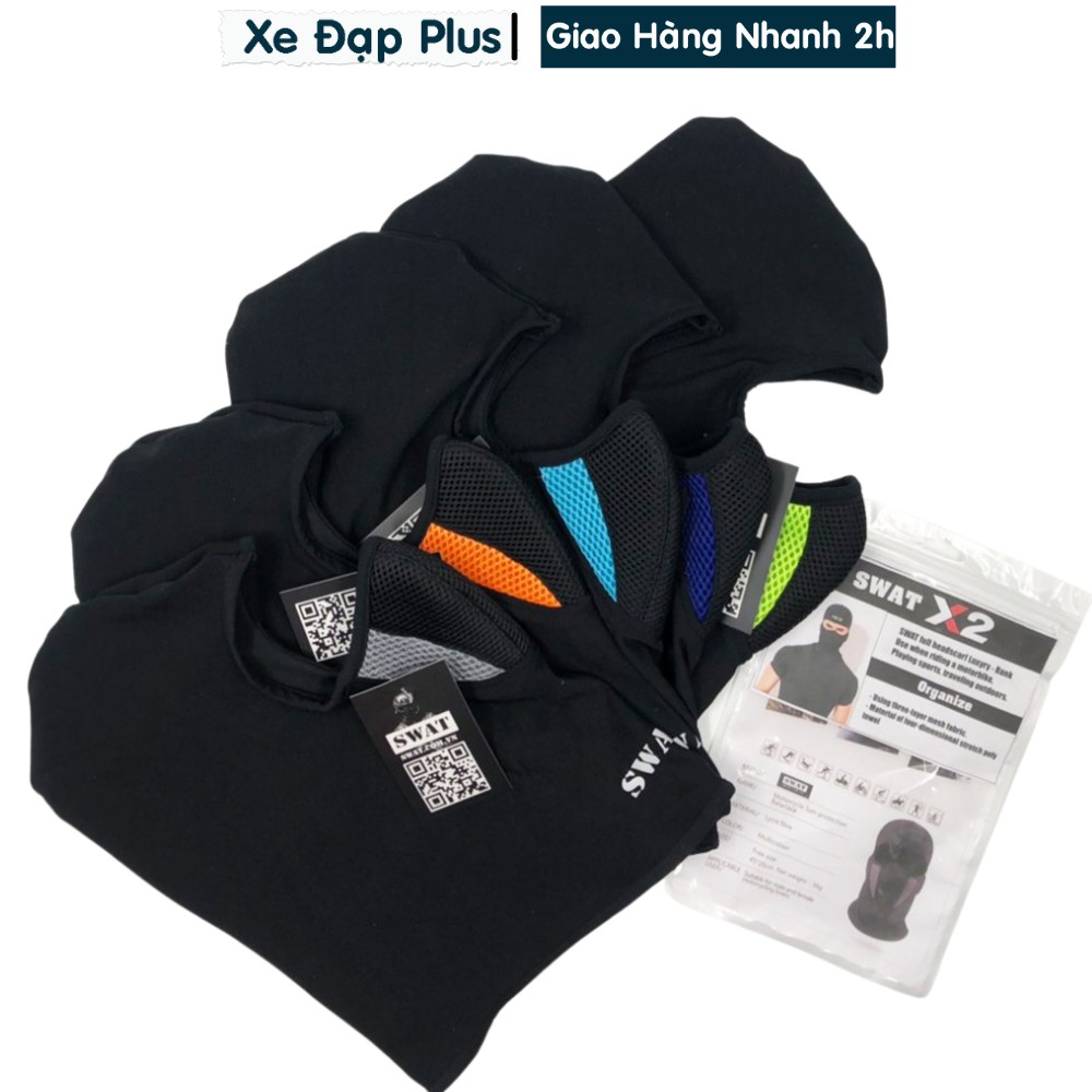 Khăn trùm Ninja SWAT X2 3 lớp cao cấp chống nắng, chống tia uv - Chuyên đi xe đạp, xe máy