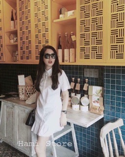 Đầm sơ mi đuôi cá cổ đức siêu hót