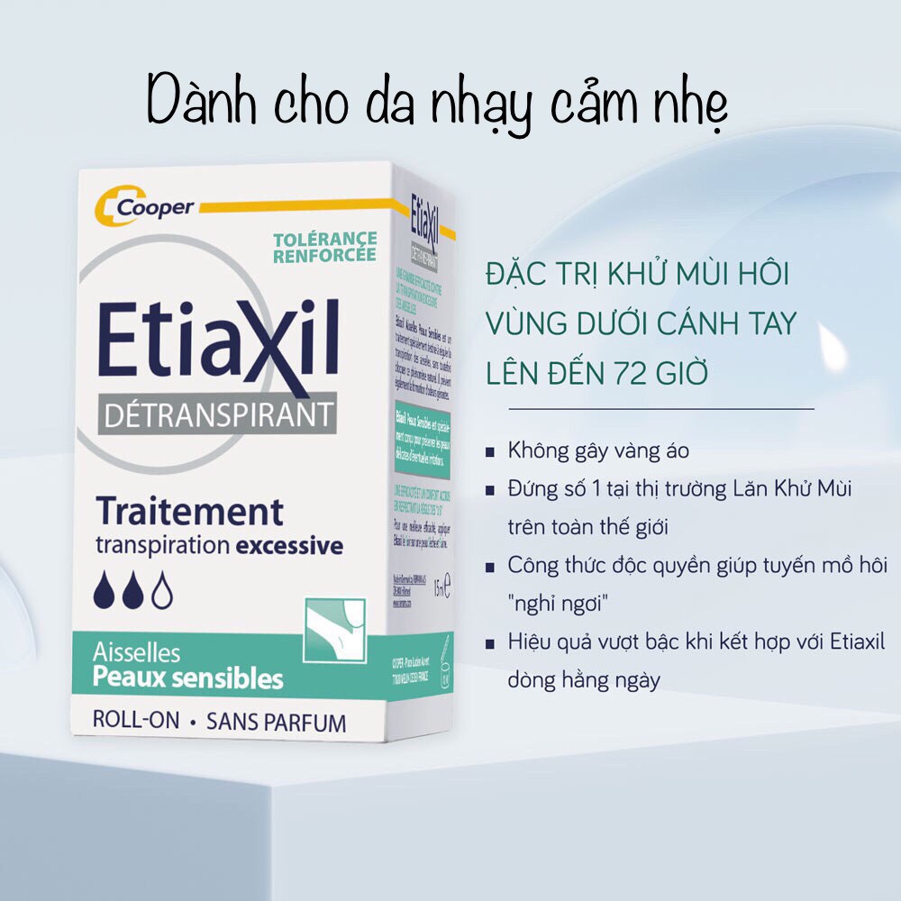 Lăn khử mùi Etiaxil 15ml Giảm Mồ Hôi, Hôi Nách hàng Pháp Chuẩn - Tami Store
