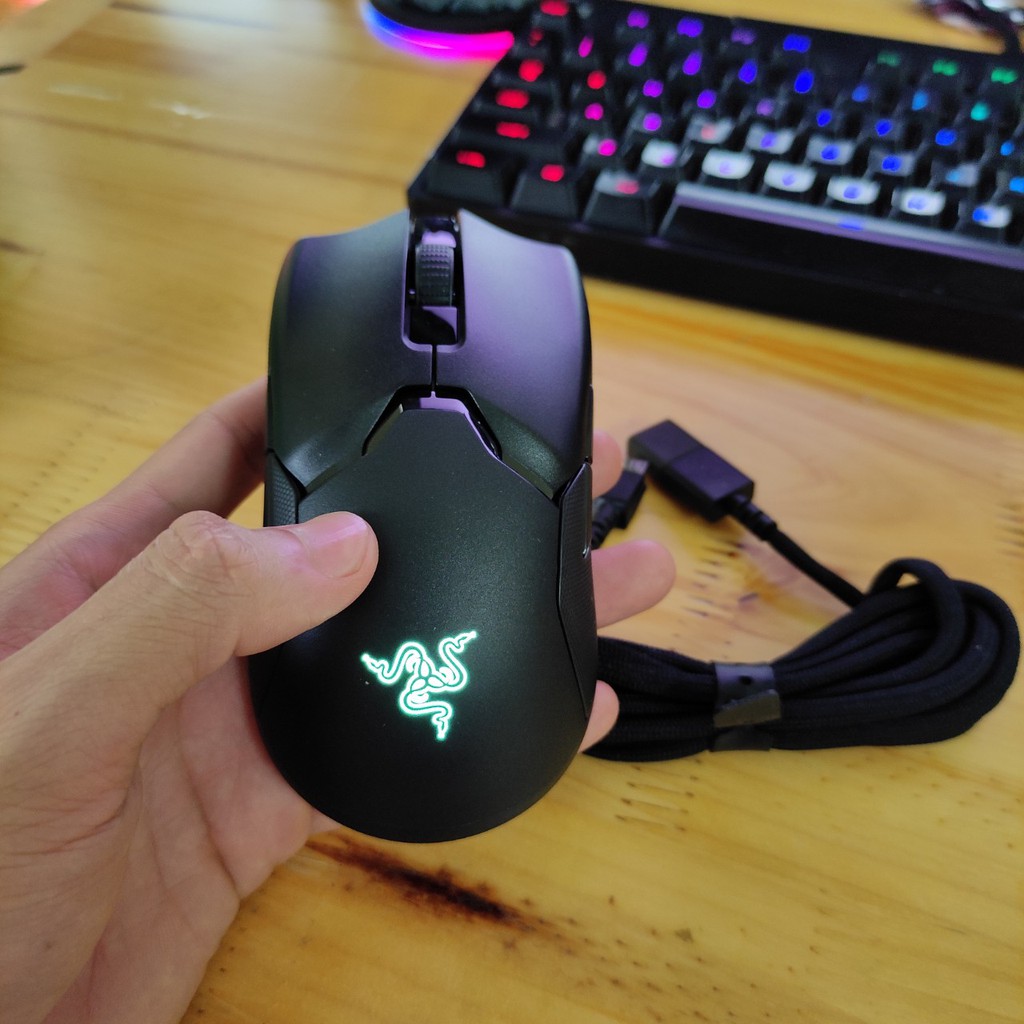 Chuột gaming không dây Razer Viper Ultimate led RGB nhẹ hơn nhạy hơn cả Chuột không dây Logitech G903