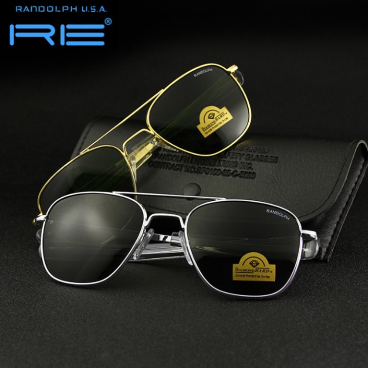Mắt kính nam - Thủy tinh – Cường lực ( Chống vỡ ) Randolph Engineering Men's Aviator Sunglasses | Ra