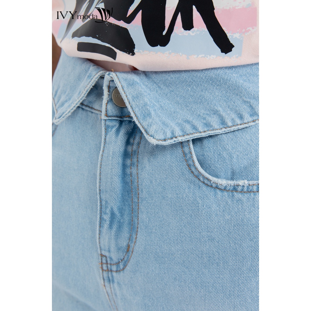 [Mã WABRT44 giảm 12% đơn 250K] Quần baggy nữ cạp bẻ IVY moda MS 25B8025
