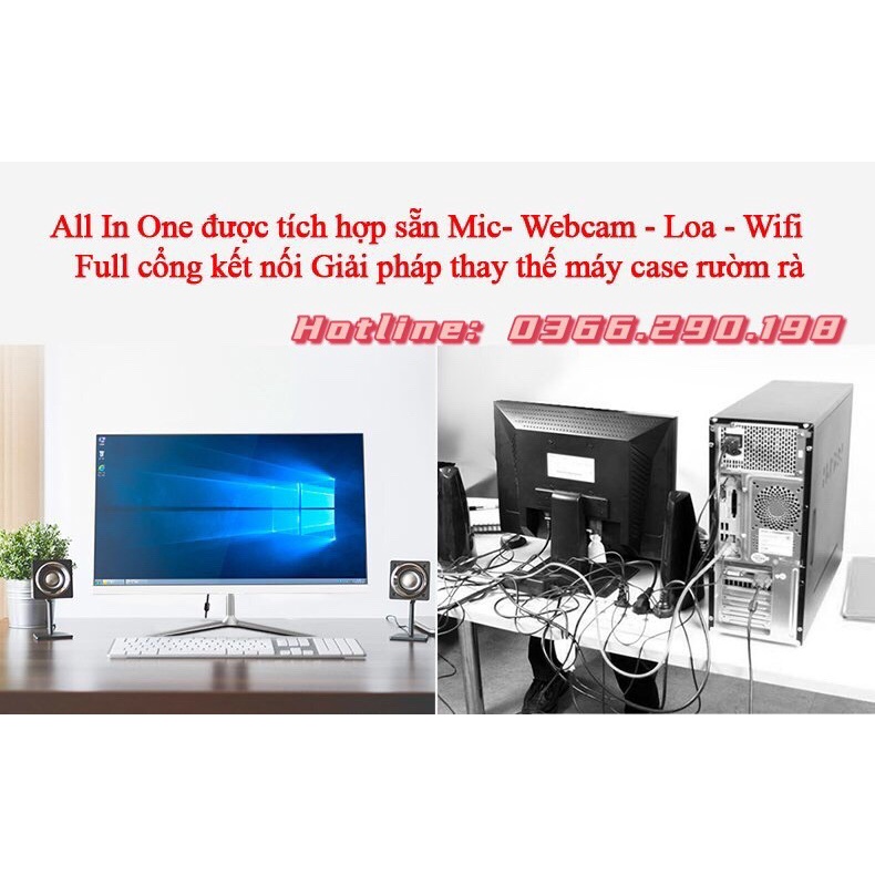 [TẶNG KÈM WEBCAM HỌC VÀ LÀM ONLINE] TRỌN BỘ MÁY TÍNH ALL IN ONE THẾ HỆ MỚI - CORE I5 - RAM 4G - SSD M2 128G | BigBuy360 - bigbuy360.vn