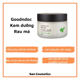 Kem dưỡng rau má ⚡ HÀNG LOẠI 1 ⚡ tinh chất dưỡng Goodndoc Centella Repair giúp da trắng, mịn màng