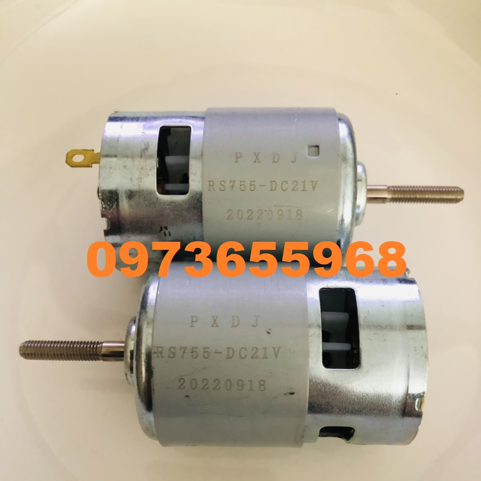 Motor 755 , động cơ 755 - 21v cho máy cắt cỏ dùng pin cam kết dây đồng  100%, chế máy mài, máy cắt, máy khoan -