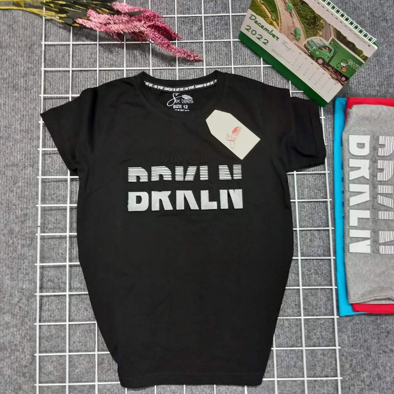 Áo thun cotton 100% chính phẩm hàng shop dập nổi cho bé trai size cồ