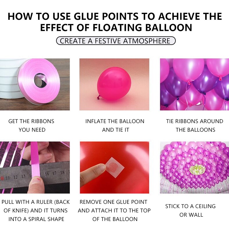 Cuộn Băng Dính Hai Mặt Bằng Acrylic Trong Suốt Dùng Trang Trí Bong Bóng