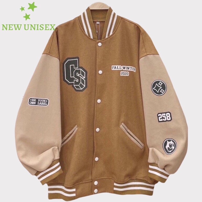 Áo Khoác Bomber form rộng Unisex chất nỉ dày dặn ( nam nữ đều mặc được )