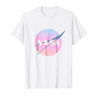 Áo Thun In Hình - Nasa Pastel Rainbow Classic Logo Graphic Tshirtdesign - Msat-23382
