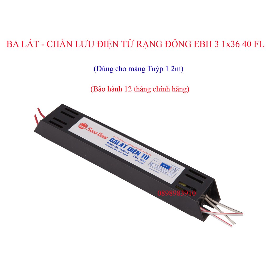 Chấn lưu, Ba lát điện tử RẠNG ĐÔNG dùng cho máng tuýp 1m2 và 0.6m (6T) [Có sẵn] [Ảnh thật]