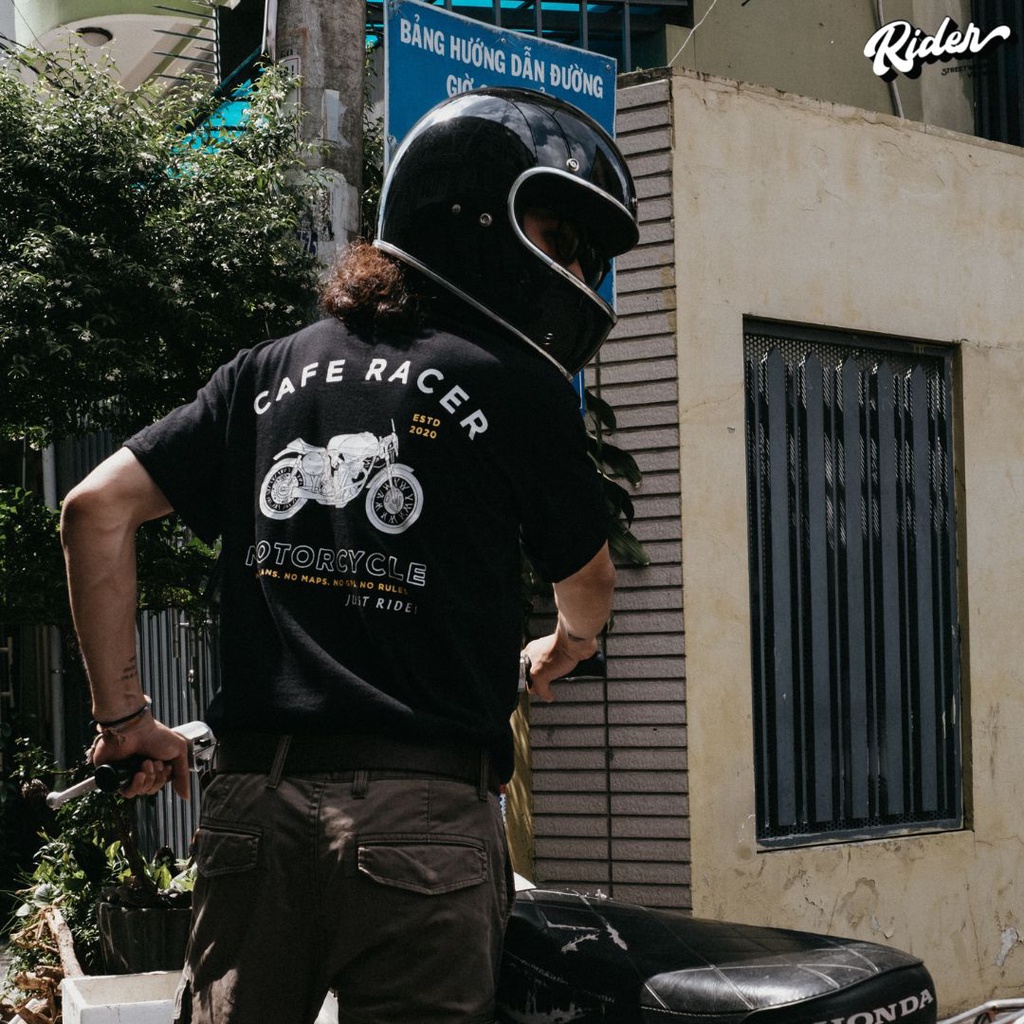 Áo thun unisex Rider Cafe Racer Ree phong cách cổ điển dành cho nam nữ