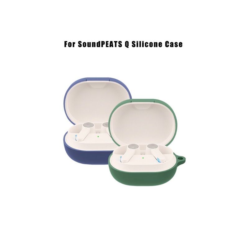 Vỏ bảo vệ hộp sạc tai nghe không dây bằng silicon chống sốc chống bụi cho SoundPEATS Q