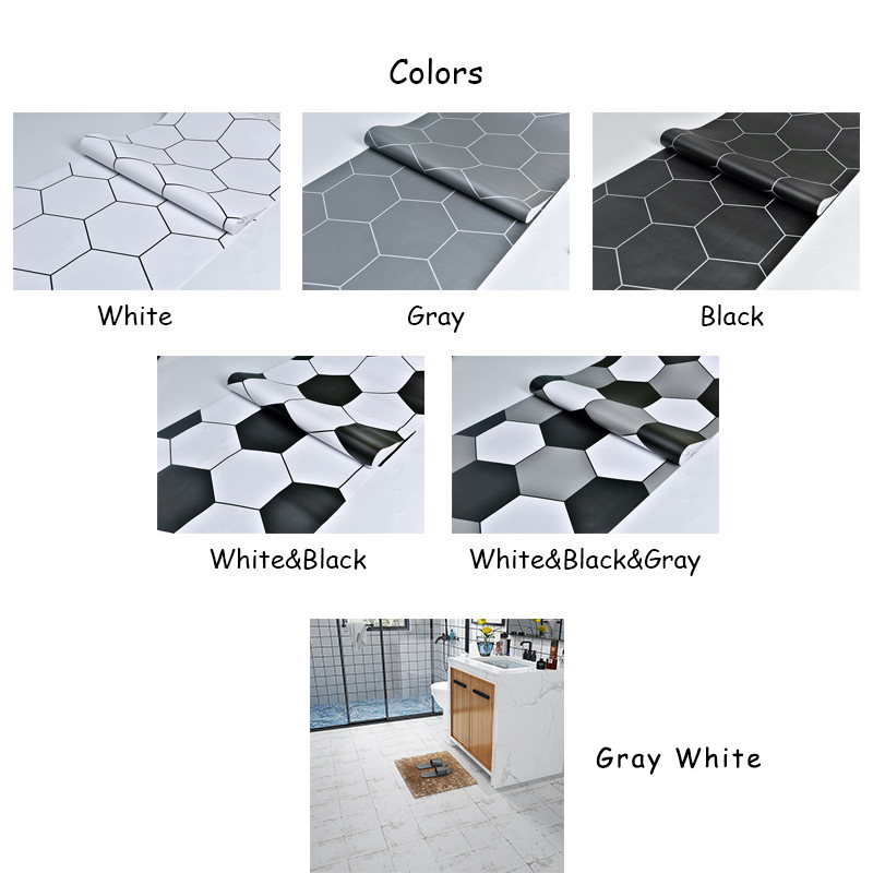 Giấy Dán Tường Dày Dặn Hình Lục Giác 60x100cm Chống Thấm Nước Chống Mài Mòn