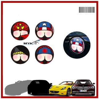 Decal 3d dán nắp bình xăng siêu anh hùng nhiều màu xe ô tô