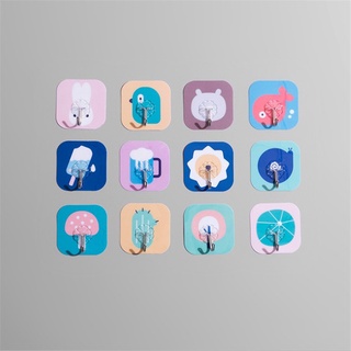 Combo 50 cái Móc Dính Tường - Móc Dán Tường Siêu Dính Hình Ảnh 3D Nhiều Màu Đẹp Chịu lực Tốt