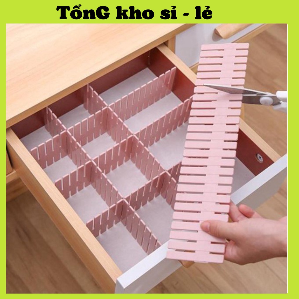 Set 4 Thanh Nhựa Chia Ngăn Tủ Tiện Dụng Có Thể Điều Chỉnh 88303 Tồng Kho Sỉ VP88