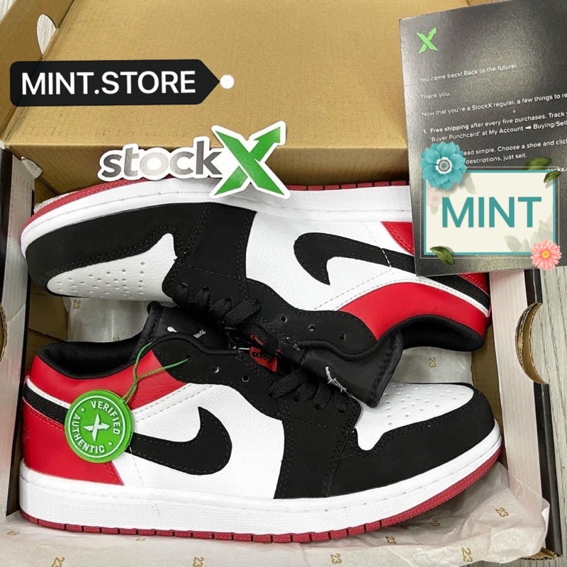 [MINTSTORE] Giày Sneaker Đen đỏ cổ thấp