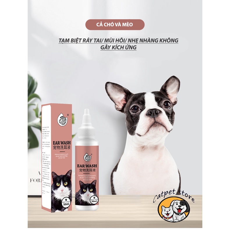 Nước rửa tai chó mèo,nước vệ sinh tai cho thú cưng