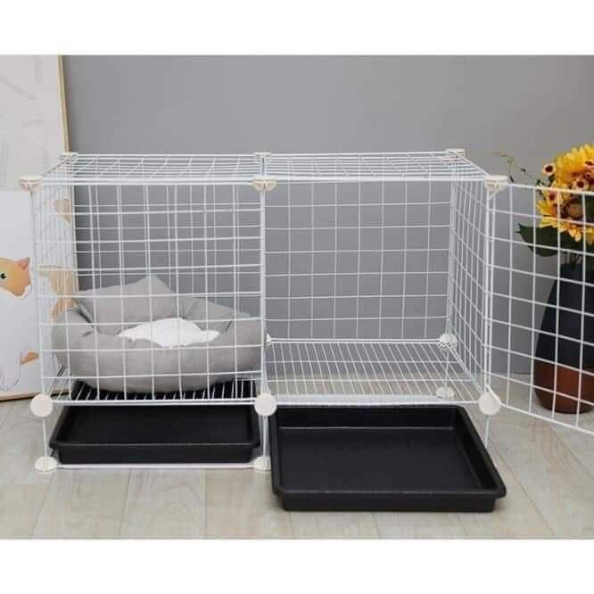 Lồng ghép thú cưng kèm mâm size 35x70 cao 35, chân thêm 10cm
