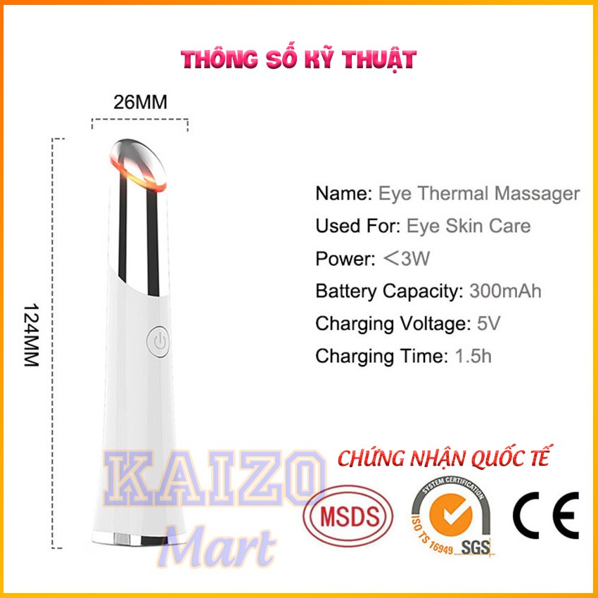 Máy massage mắt chống nhăn loại bỏ quầng thâm, mờ bọng mắt Mianz Store - Máy matxa mắt pin sạc