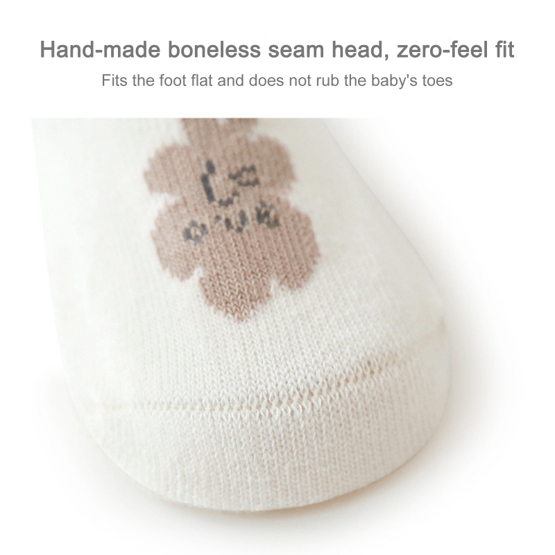 Vớ Cotton Mỏng Thoáng Khí Chống Trượt Thoải Mái Cho Bé