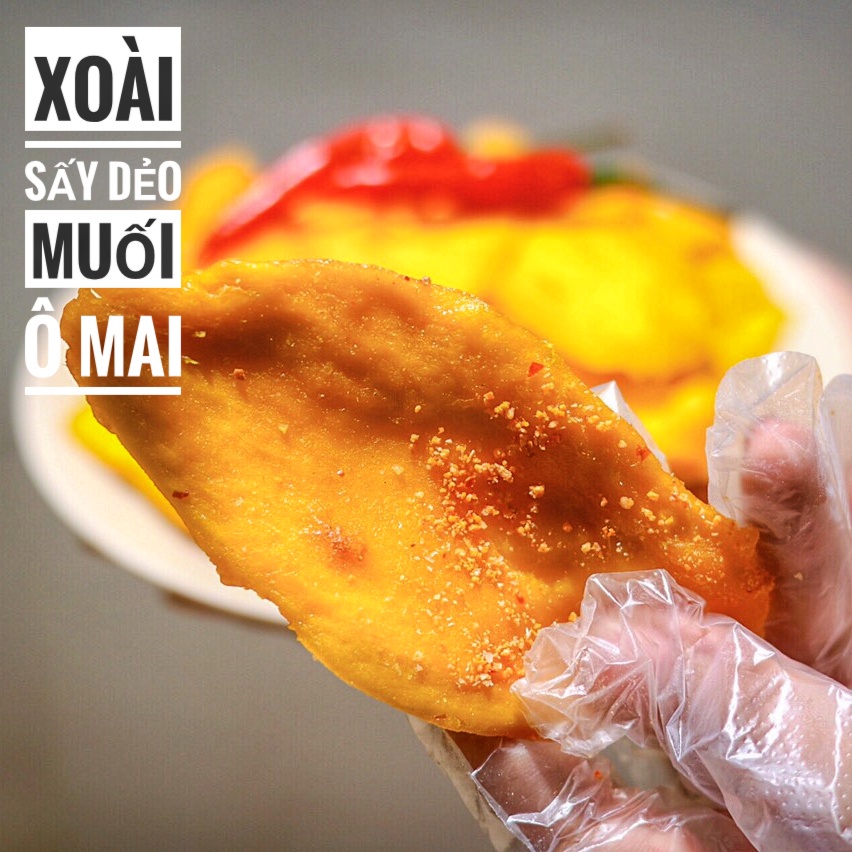 Xoài Sấy Muối Ô Mai Lon 500Gram &amp; Lon 300Gram - Xoài Sấy Muối Ớt - Xoài Sấy Cay